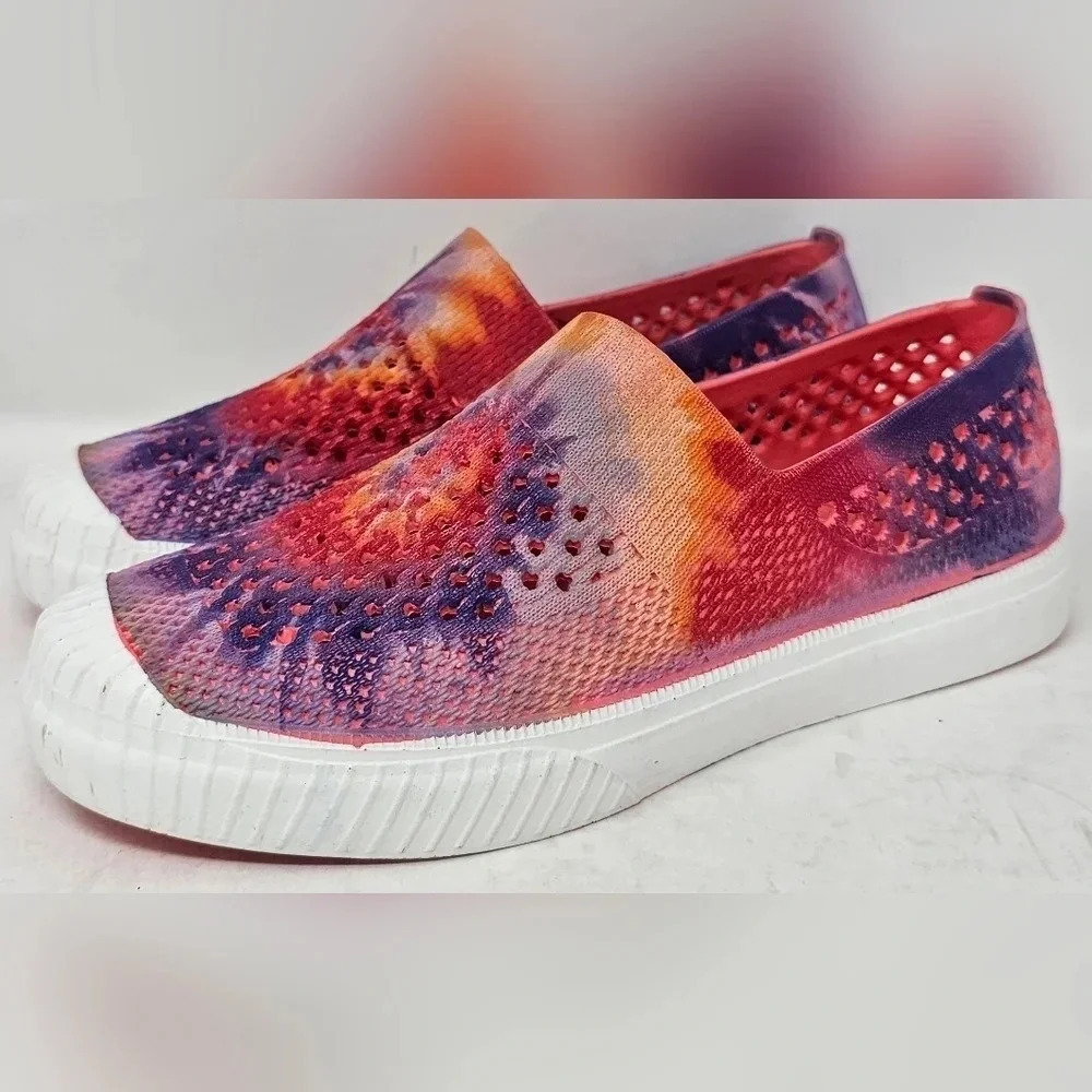Layer 8 Women's Katie Slip on Water Rubber shoe size 10 Tye Dye Purple/Pink